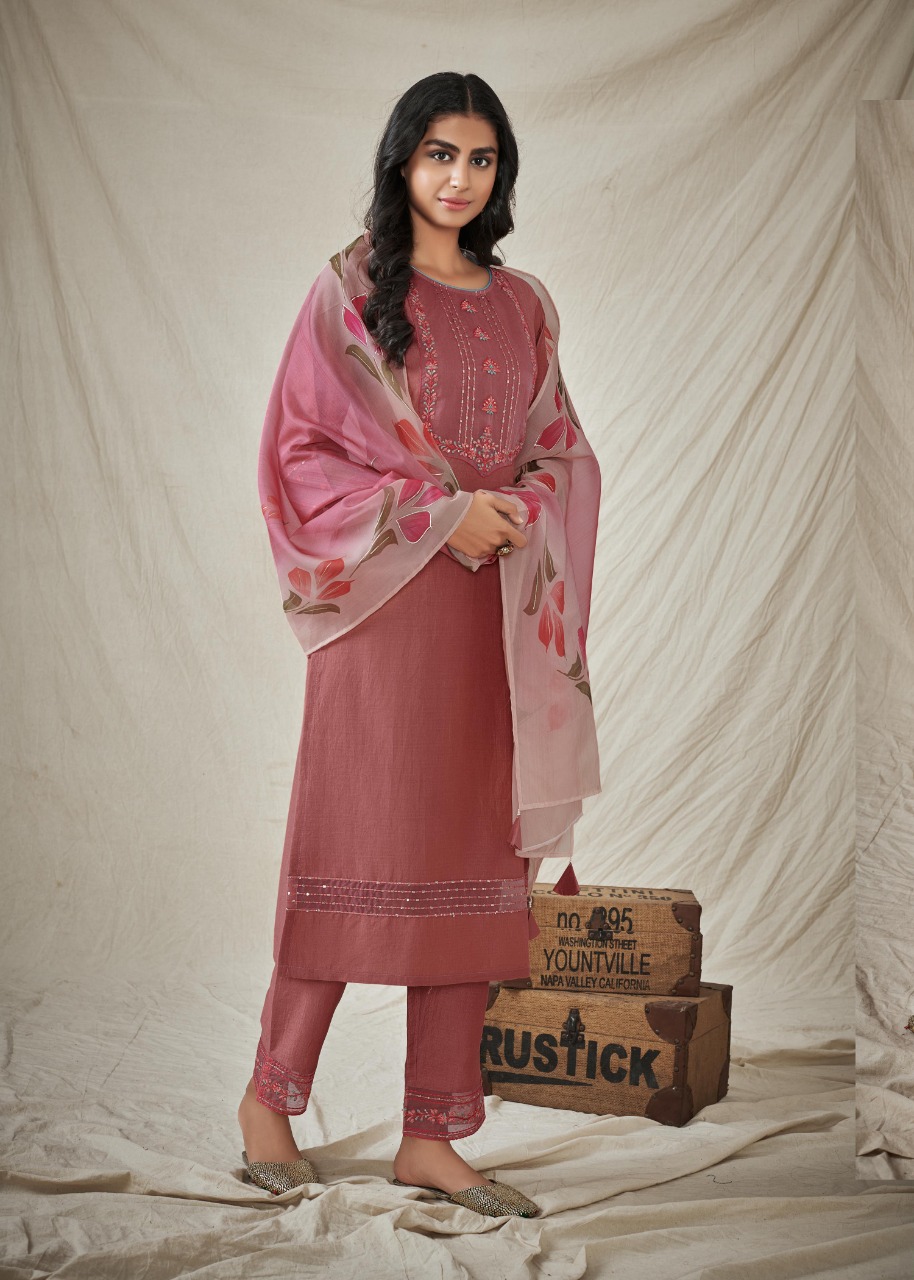 vink glamour silk new and modern style kurti with pant and dupatta catalog