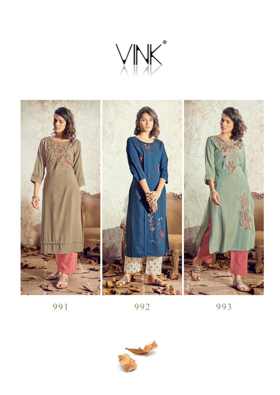 vink venice vol 10 viscose new and modern style kurti with pants catalog