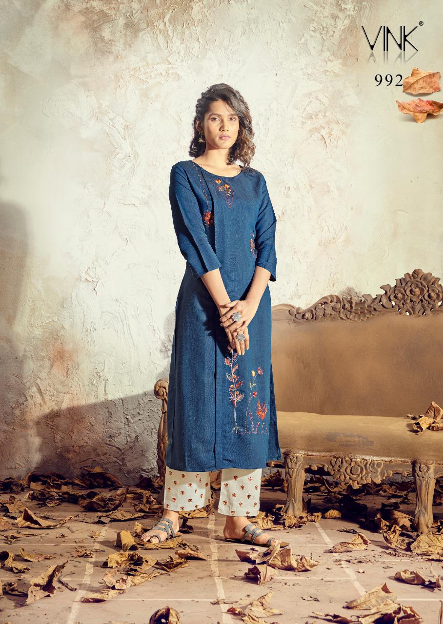 vink venice vol 10 viscose new and modern style kurti with pants catalog