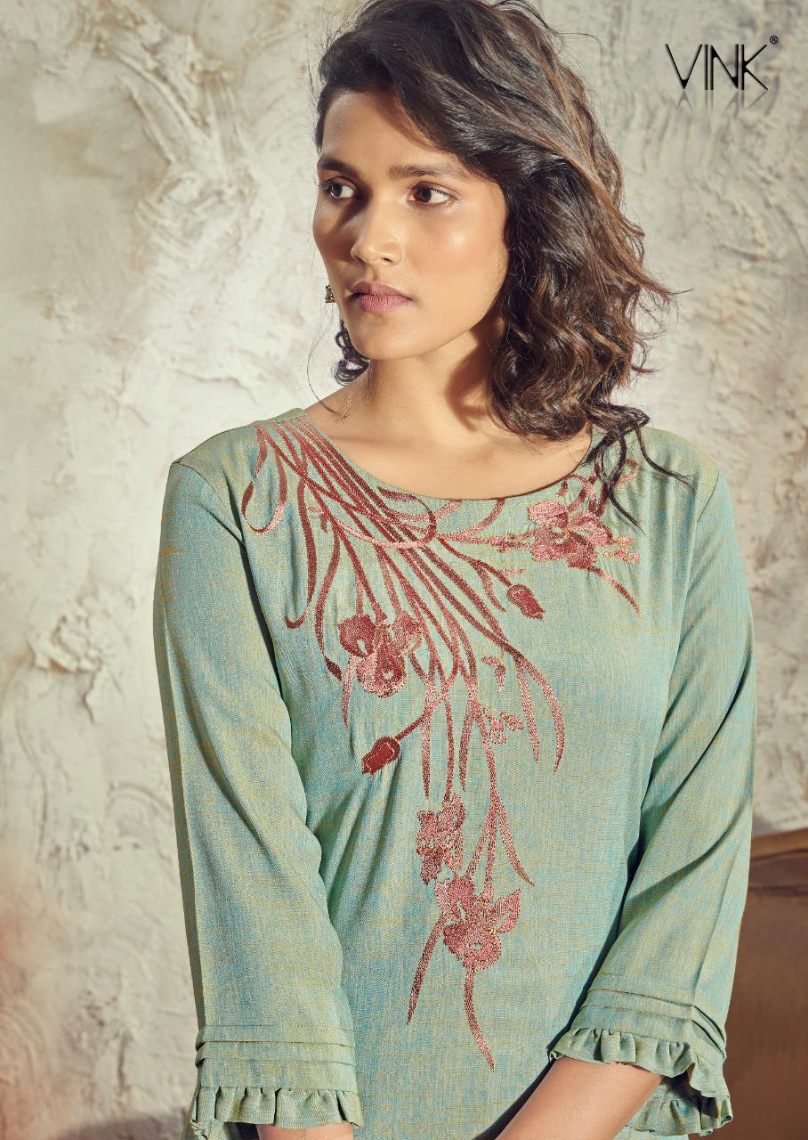 vink venice vol 10 viscose new and modern style kurti with pants catalog