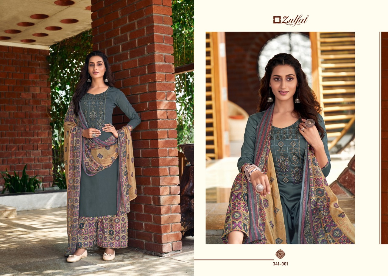 zulfat designer mohini  cotton  exclusive look salwae suit catalog