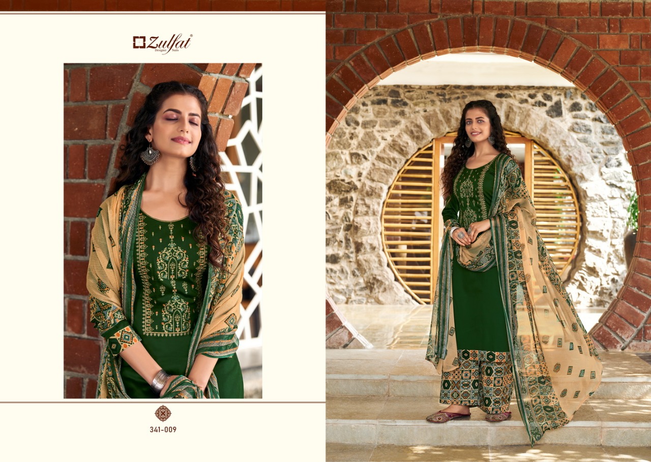 zulfat designer mohini  cotton  exclusive look salwae suit catalog