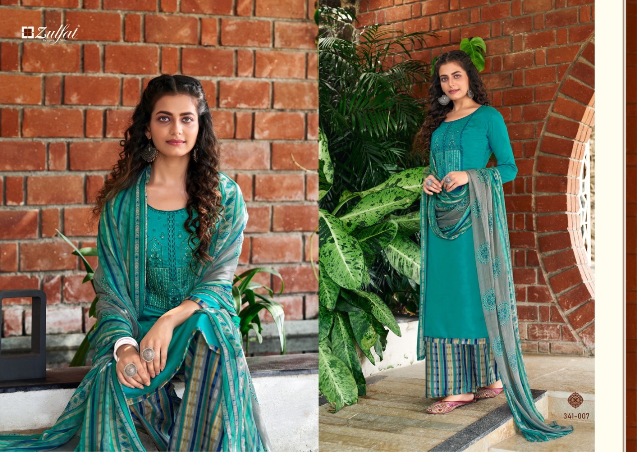 zulfat designer mohini  cotton  exclusive look salwae suit catalog