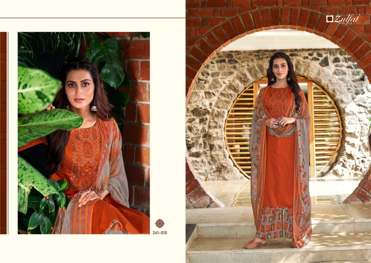 zulfat designer mohini  cotton  exclusive look salwae suit catalog