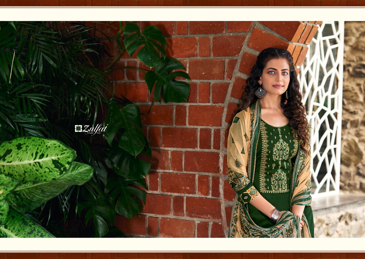 zulfat designer mohini  cotton  exclusive look salwae suit catalog