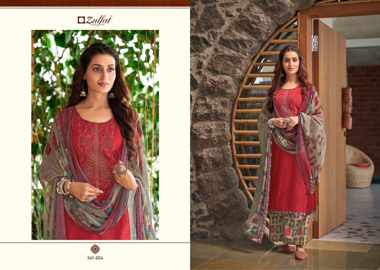 zulfat designer mohini  cotton  exclusive look salwae suit catalog