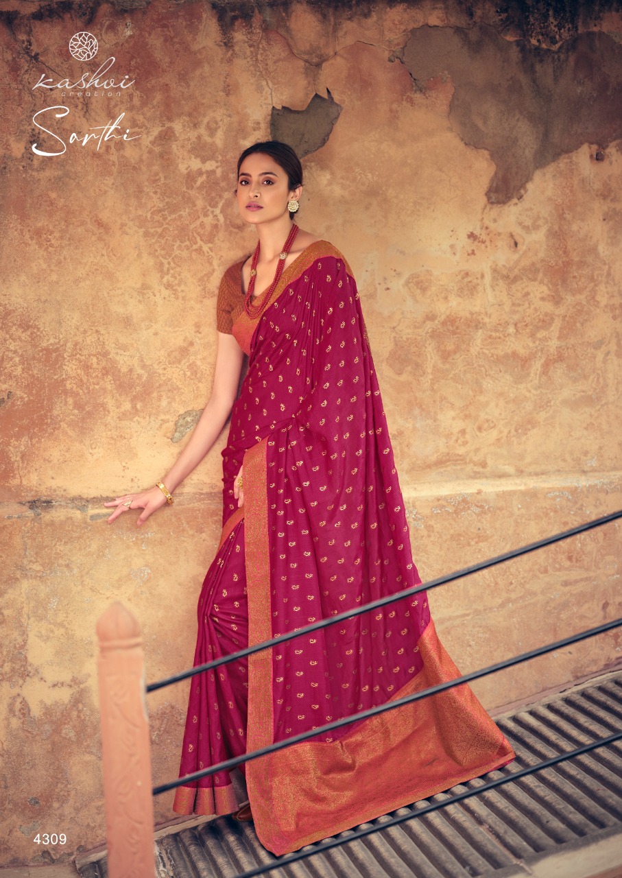 lt kashvi creation sarthi visoce silk regal look saree catalog