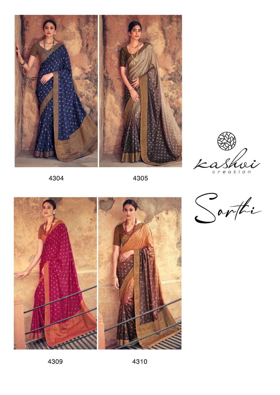 lt kashvi creation sarthi visoce silk regal look saree catalog