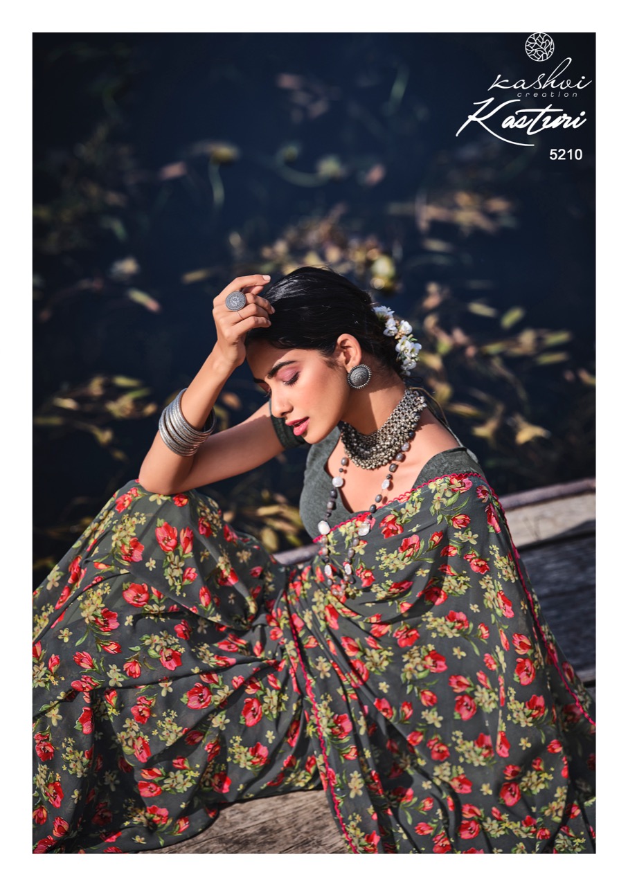 lt kashvi creation kasturi Weightless attrective print saree catalog