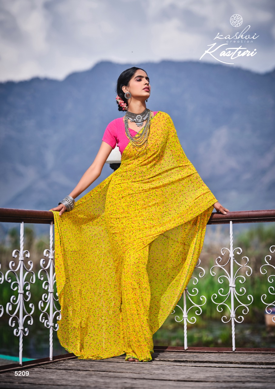 lt kashvi creation kasturi Weightless attrective print saree catalog