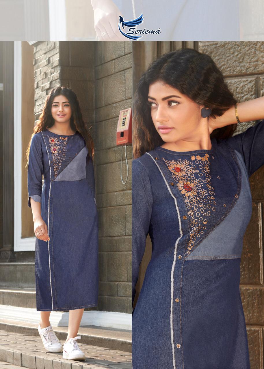 seriema kumb premier decent embroidary attrective look kurti catalog