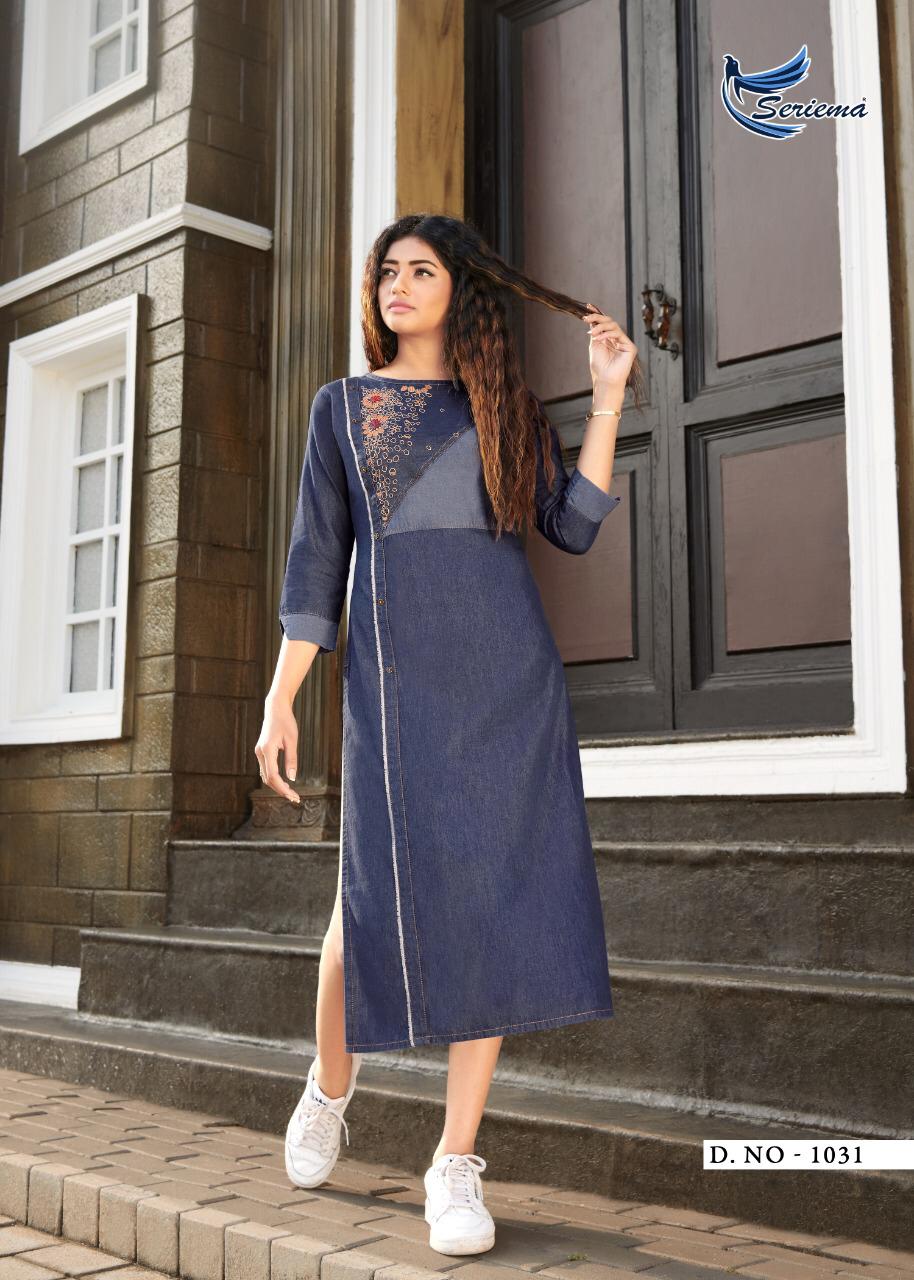 seriema kumb premier decent embroidary attrective look kurti catalog