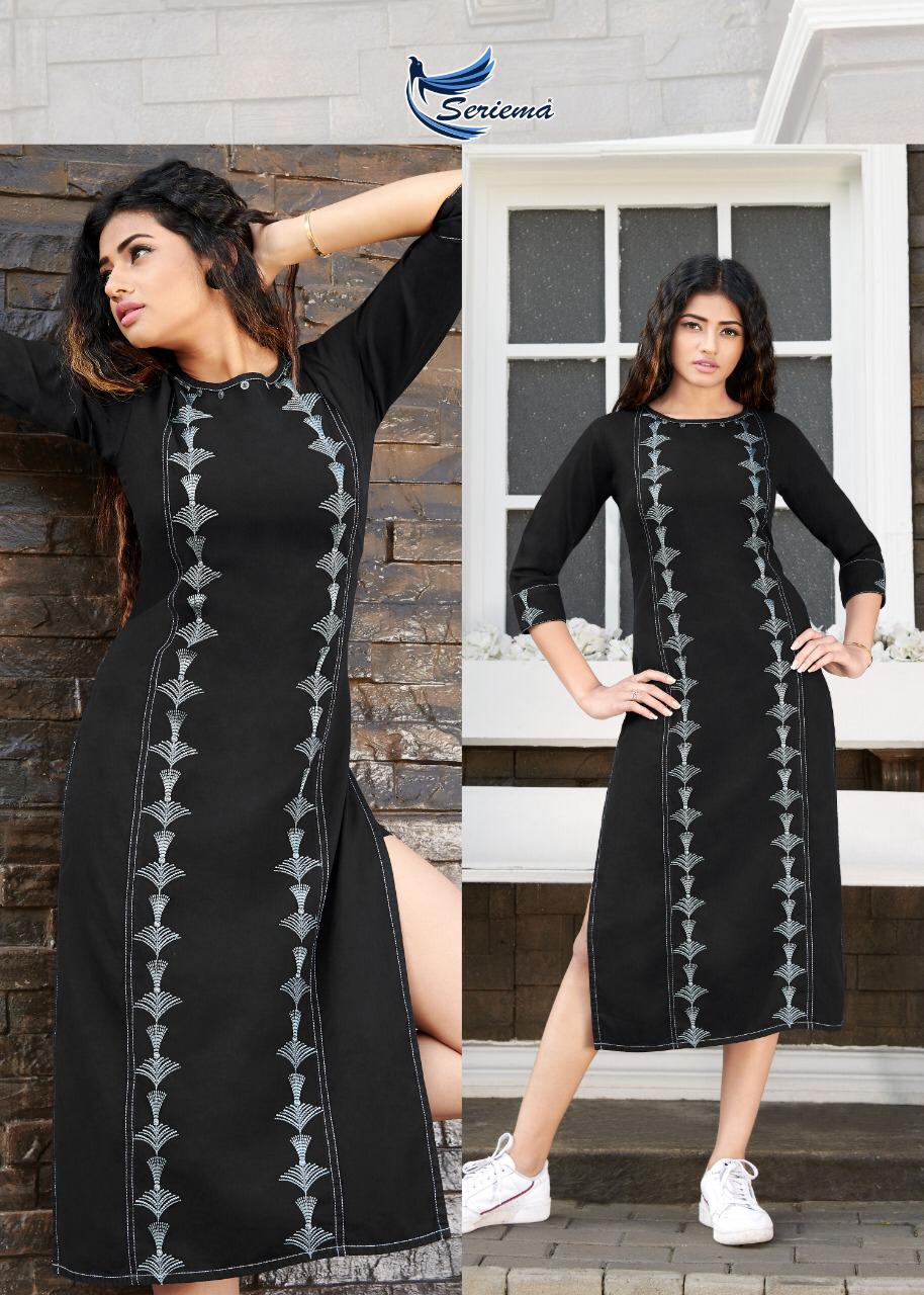 seriema kumb premier decent embroidary attrective look kurti catalog