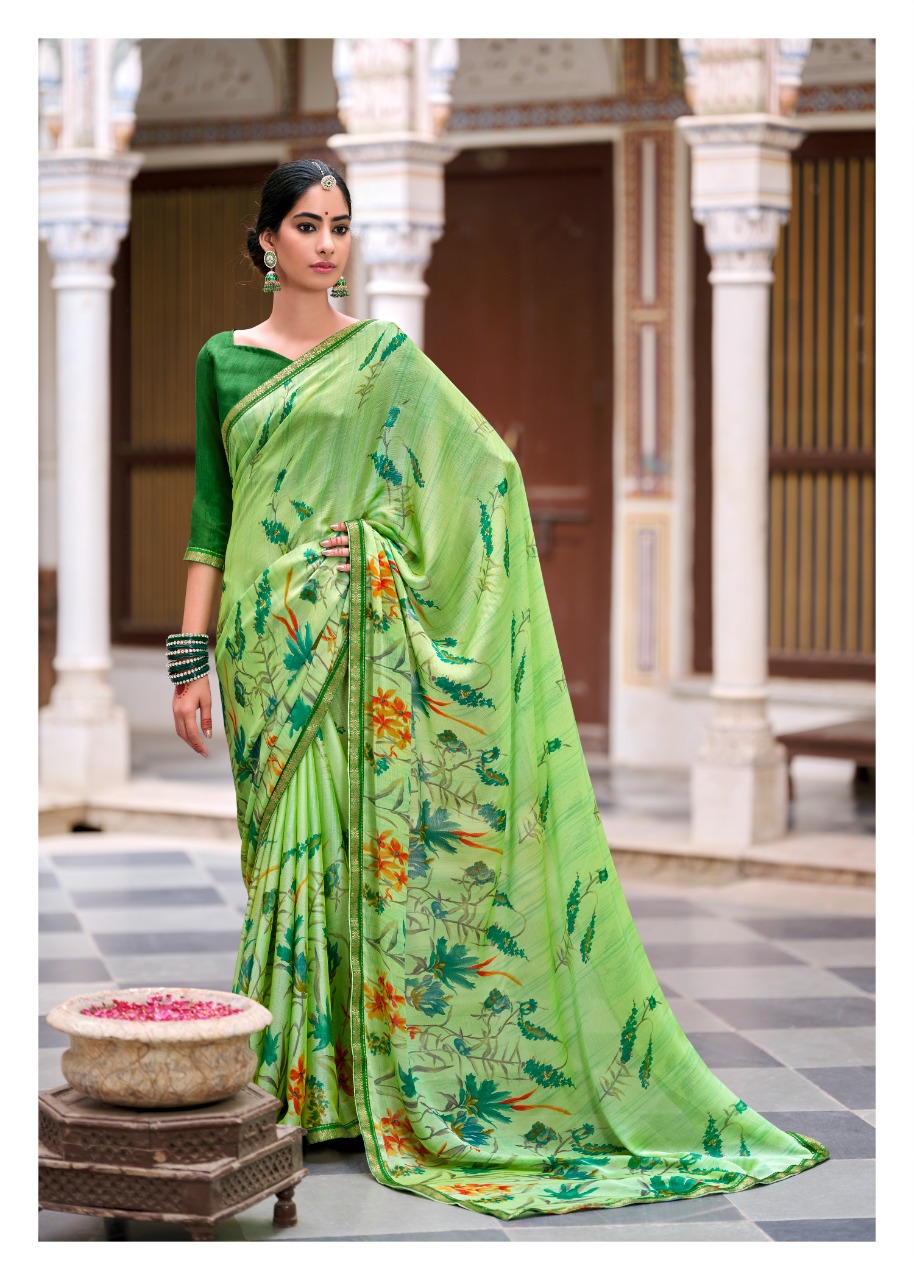 lt kashvi creation madhubala p c moss astonishing print saree catalog