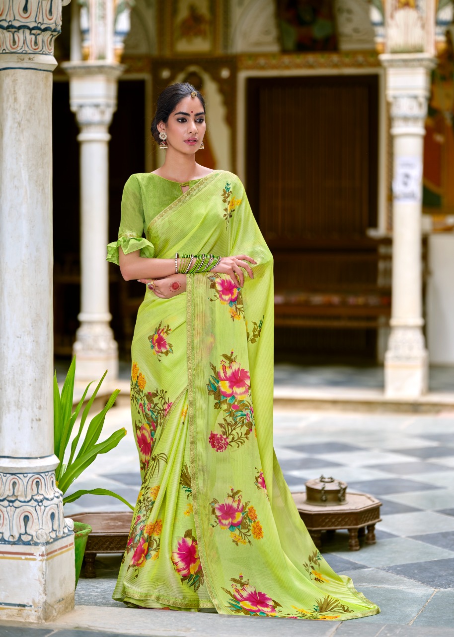 lt kashvi creation madhubala p c moss astonishing print saree catalog