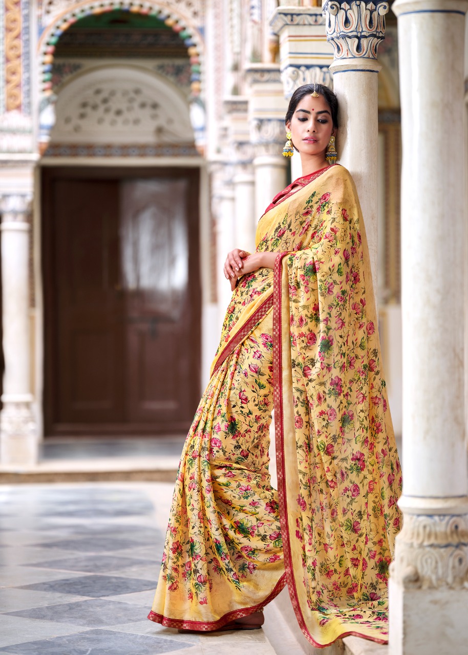 lt kashvi creation madhubala p c moss astonishing print saree catalog