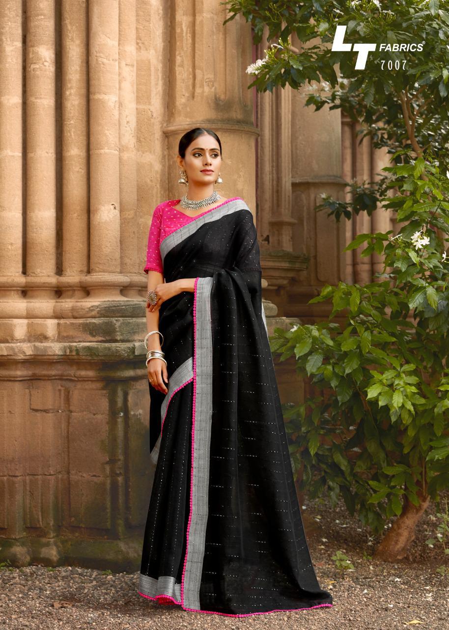 lt fashion ananta Linen Silk graceful look saree catalog