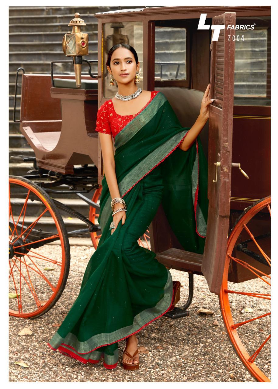 lt fashion ananta Linen Silk graceful look saree catalog