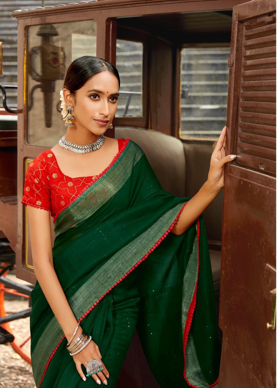 lt fashion ananta Linen Silk graceful look saree catalog