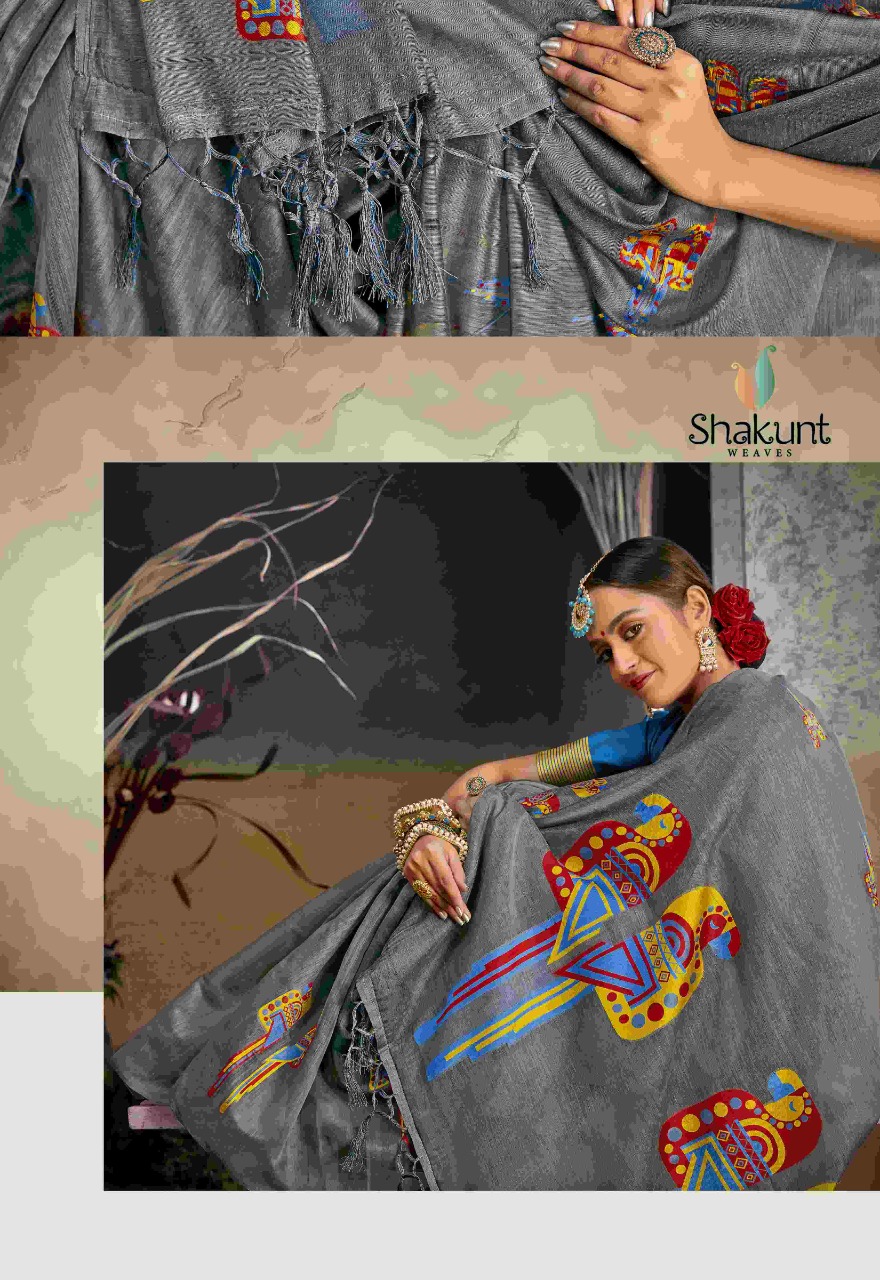 shakunt weaves Tota Mainacotton inovative print saree catalog