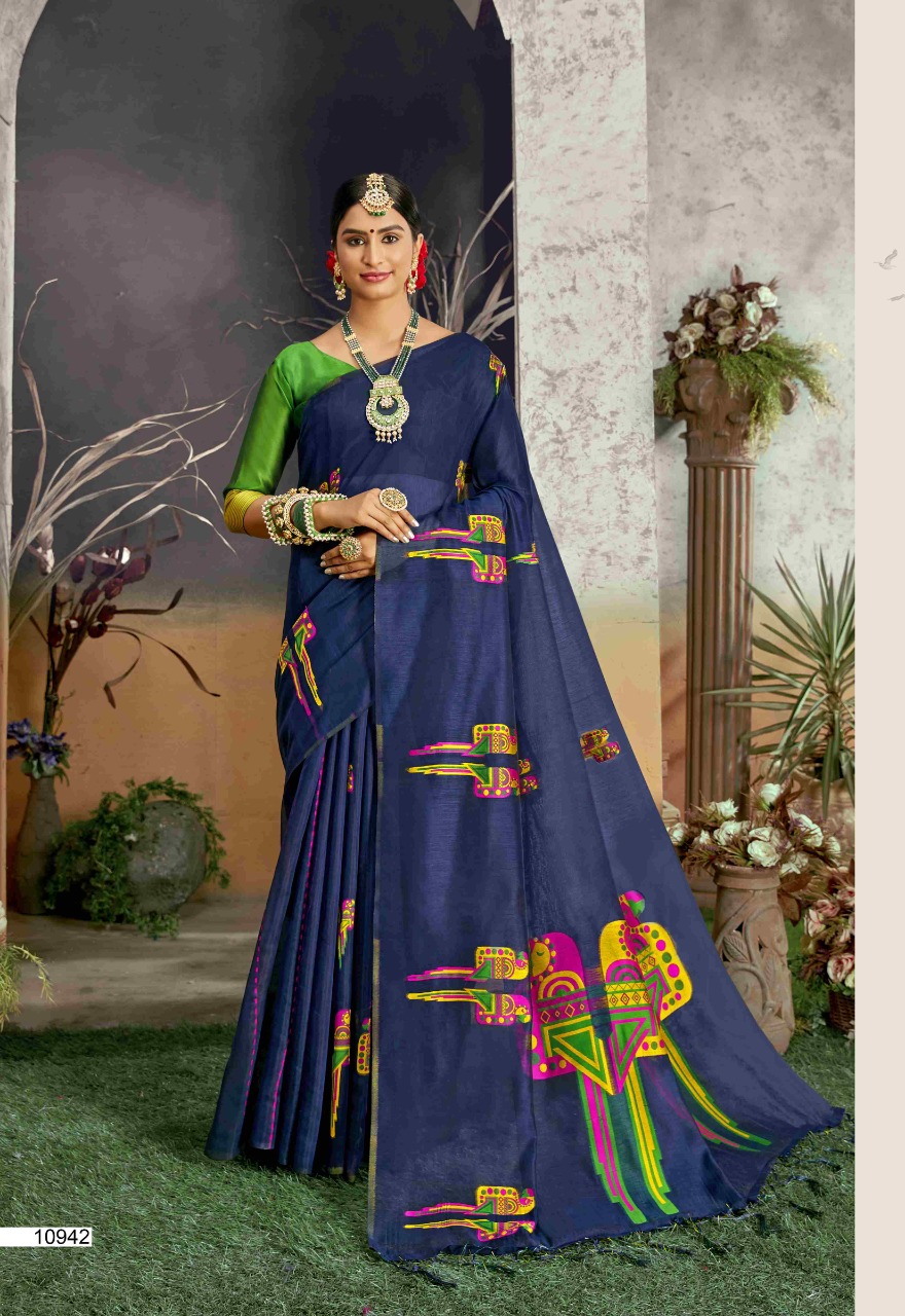 shakunt weaves Tota Mainacotton inovative print saree catalog