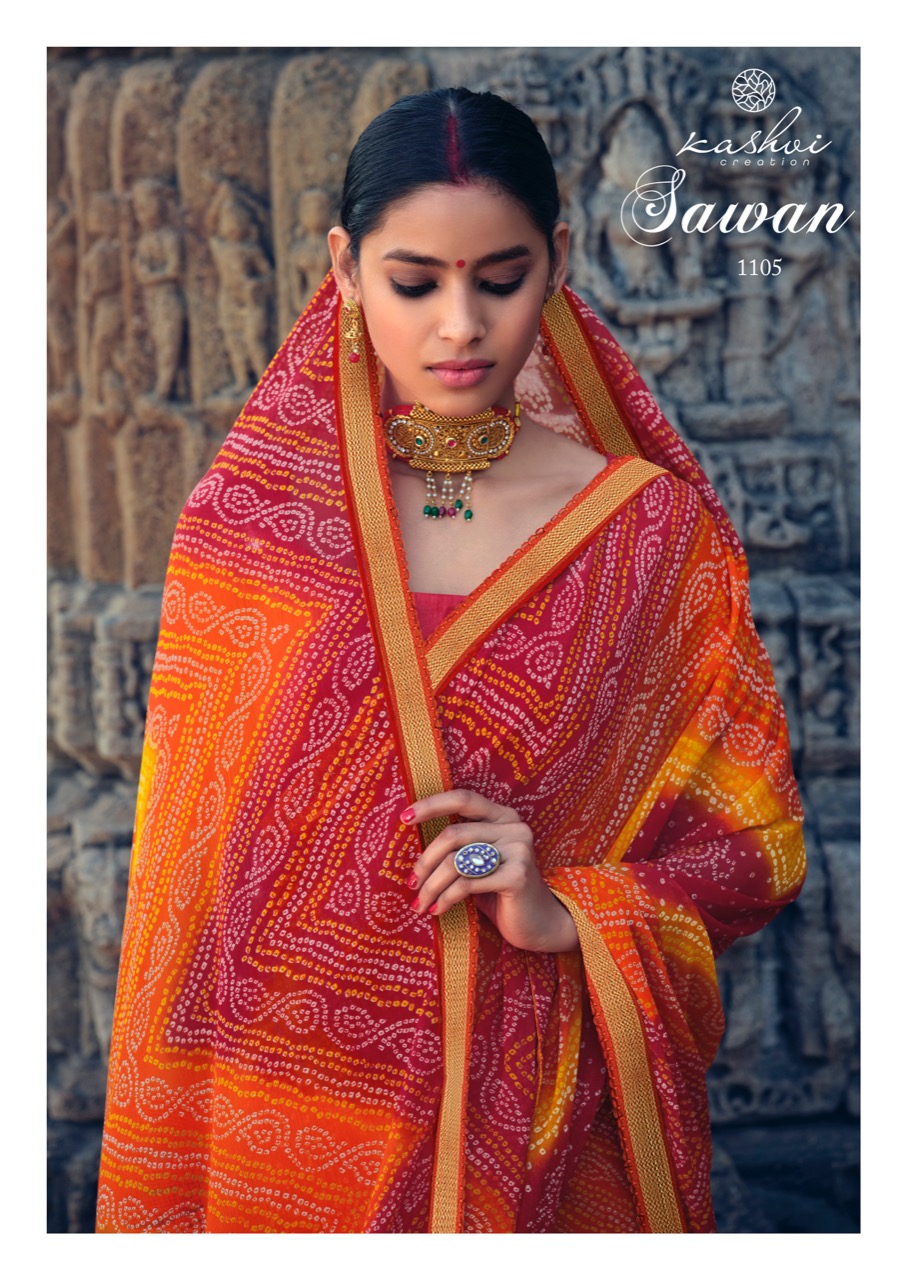 lt kashvi creation sawan shiffon exclusive print saree catalog