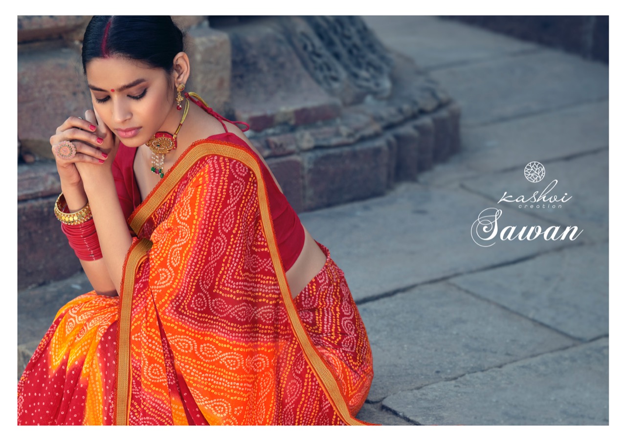 lt kashvi creation sawan shiffon exclusive print saree catalog