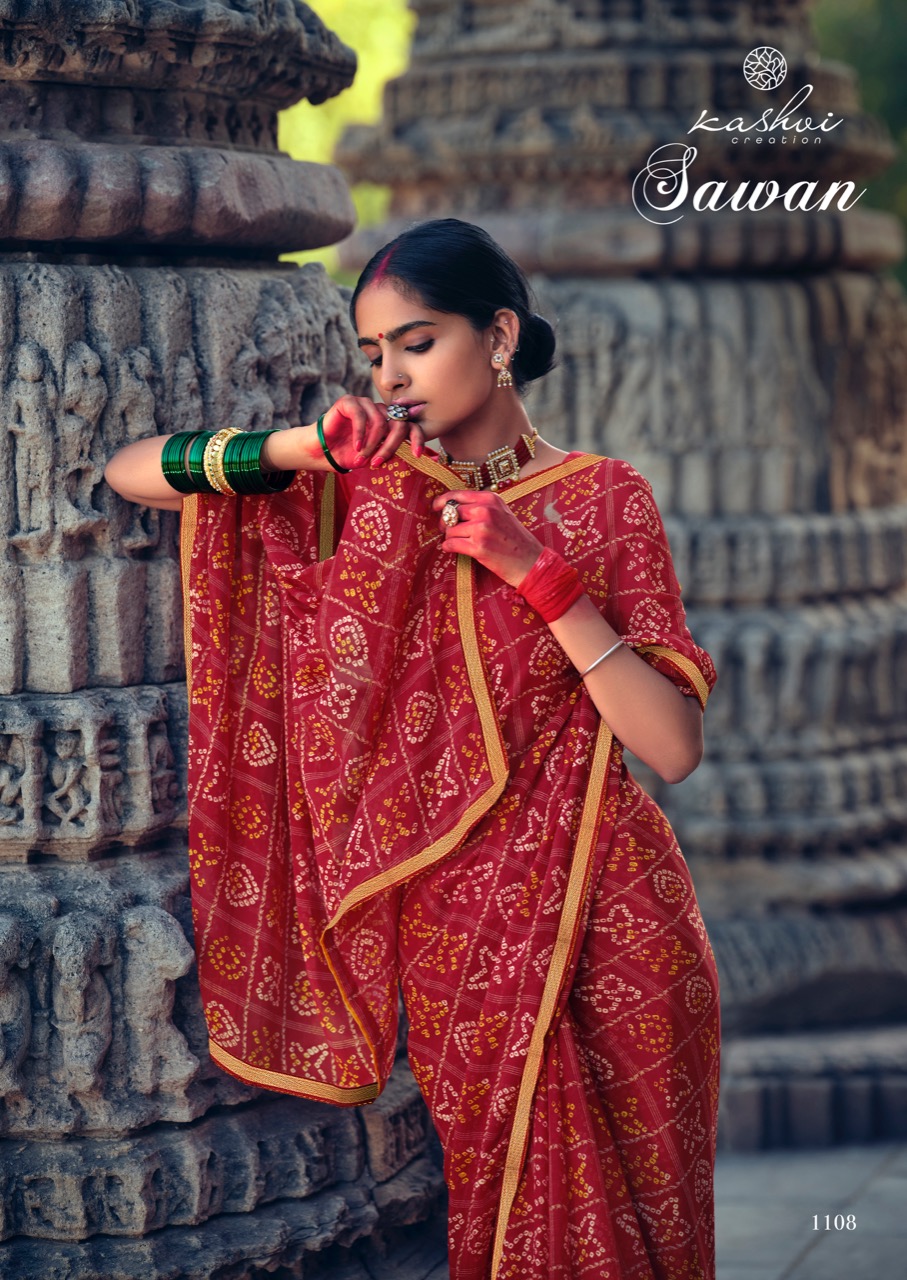 lt kashvi creation sawan shiffon exclusive print saree catalog