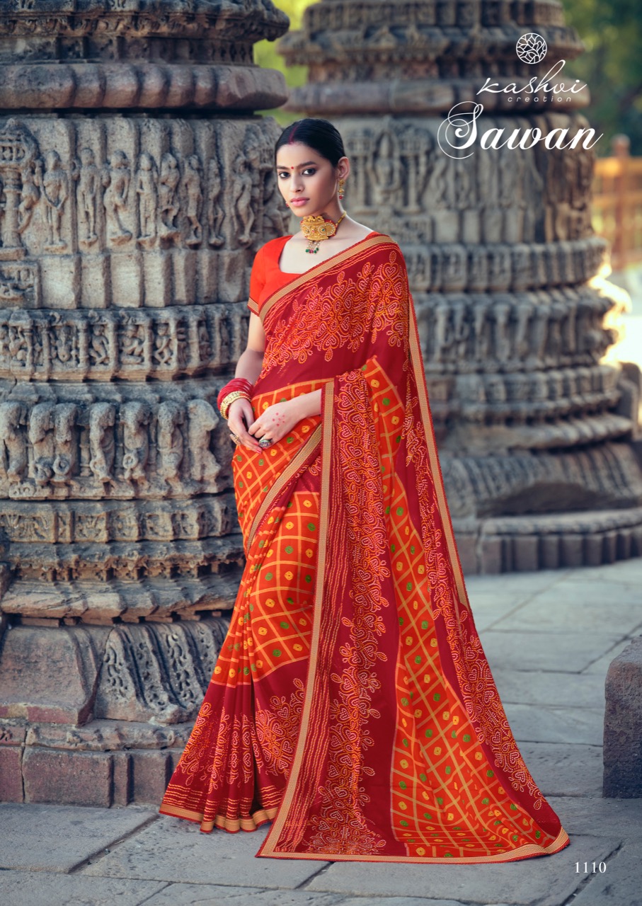 lt kashvi creation sawan shiffon exclusive print saree catalog