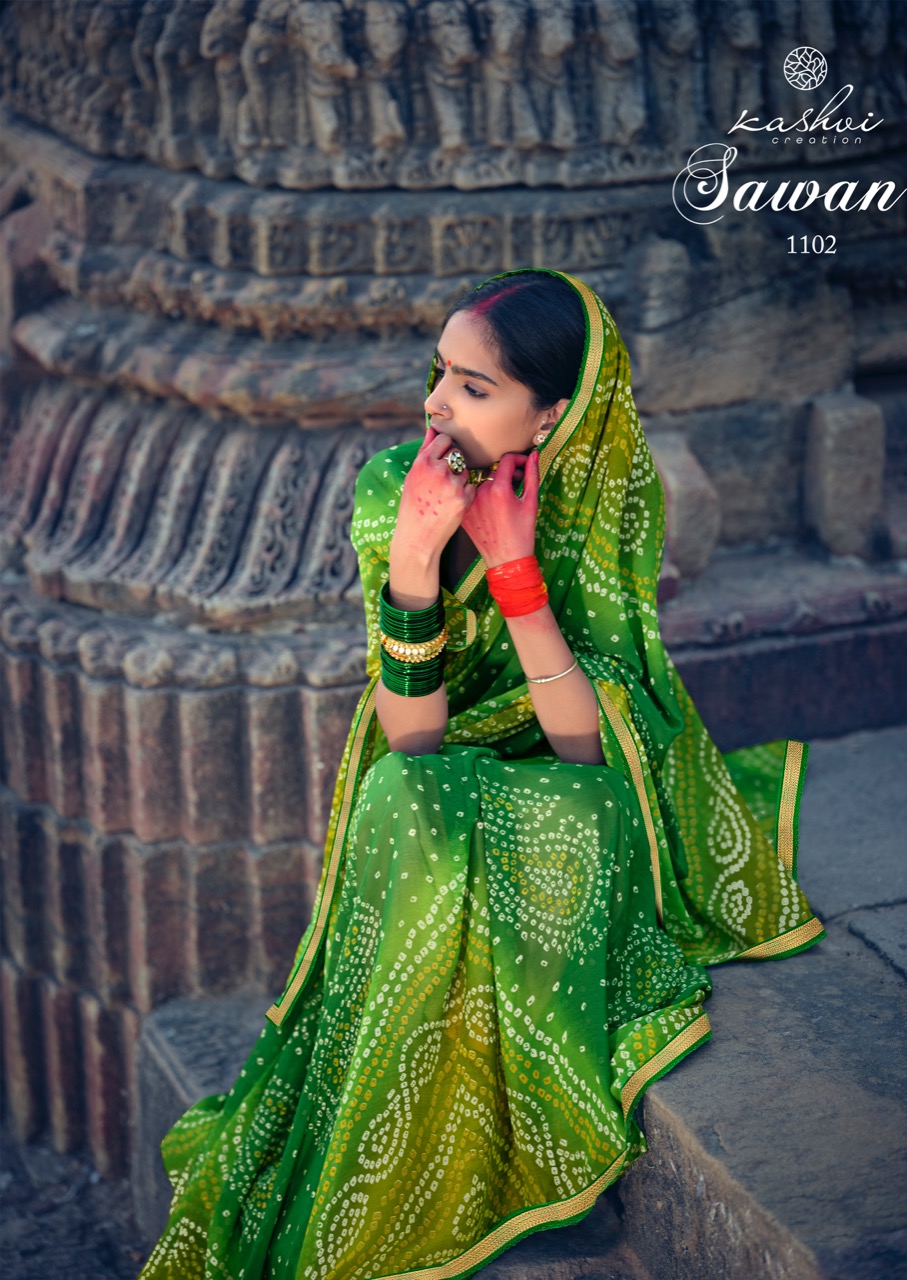 lt kashvi creation sawan shiffon exclusive print saree catalog