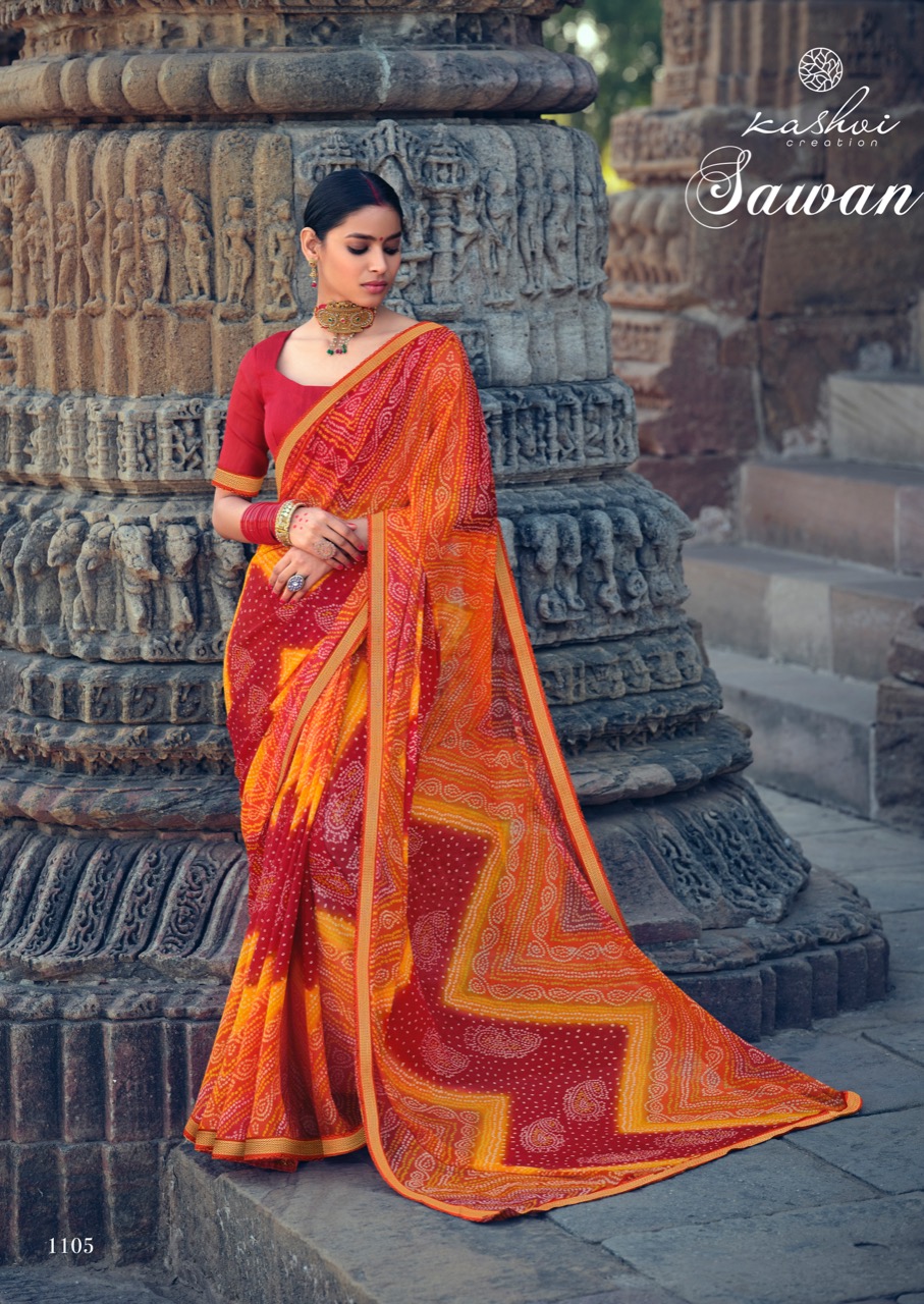 lt kashvi creation sawan shiffon exclusive print saree catalog