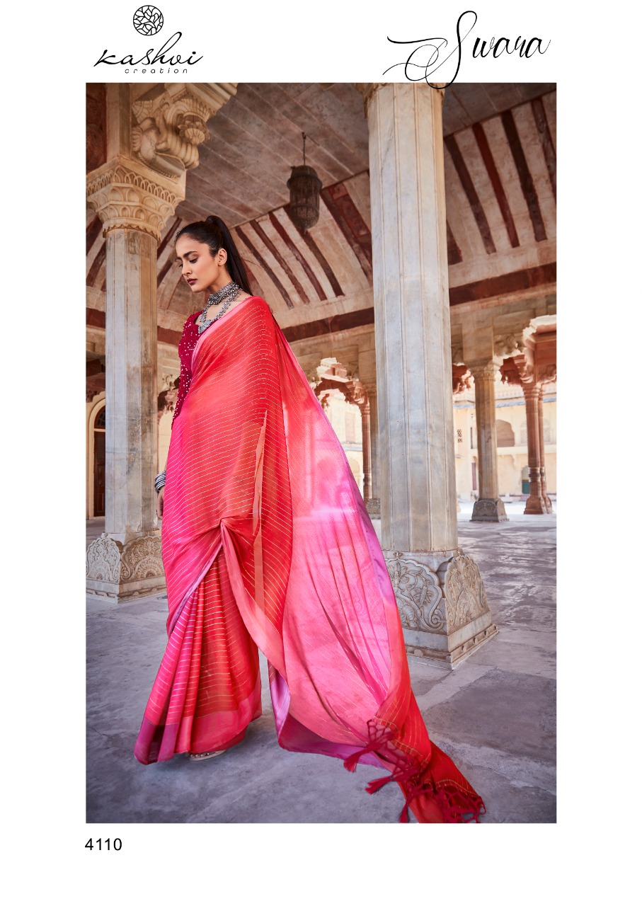 lt kashvi creation swara shiffon gorgeous look saree catalog