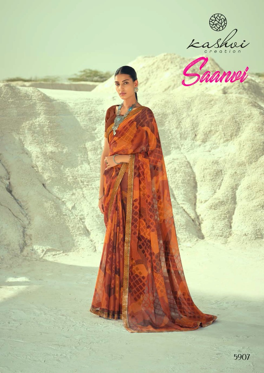 lt kashvi creation saanvi shiffon gorgeous look saree catalog