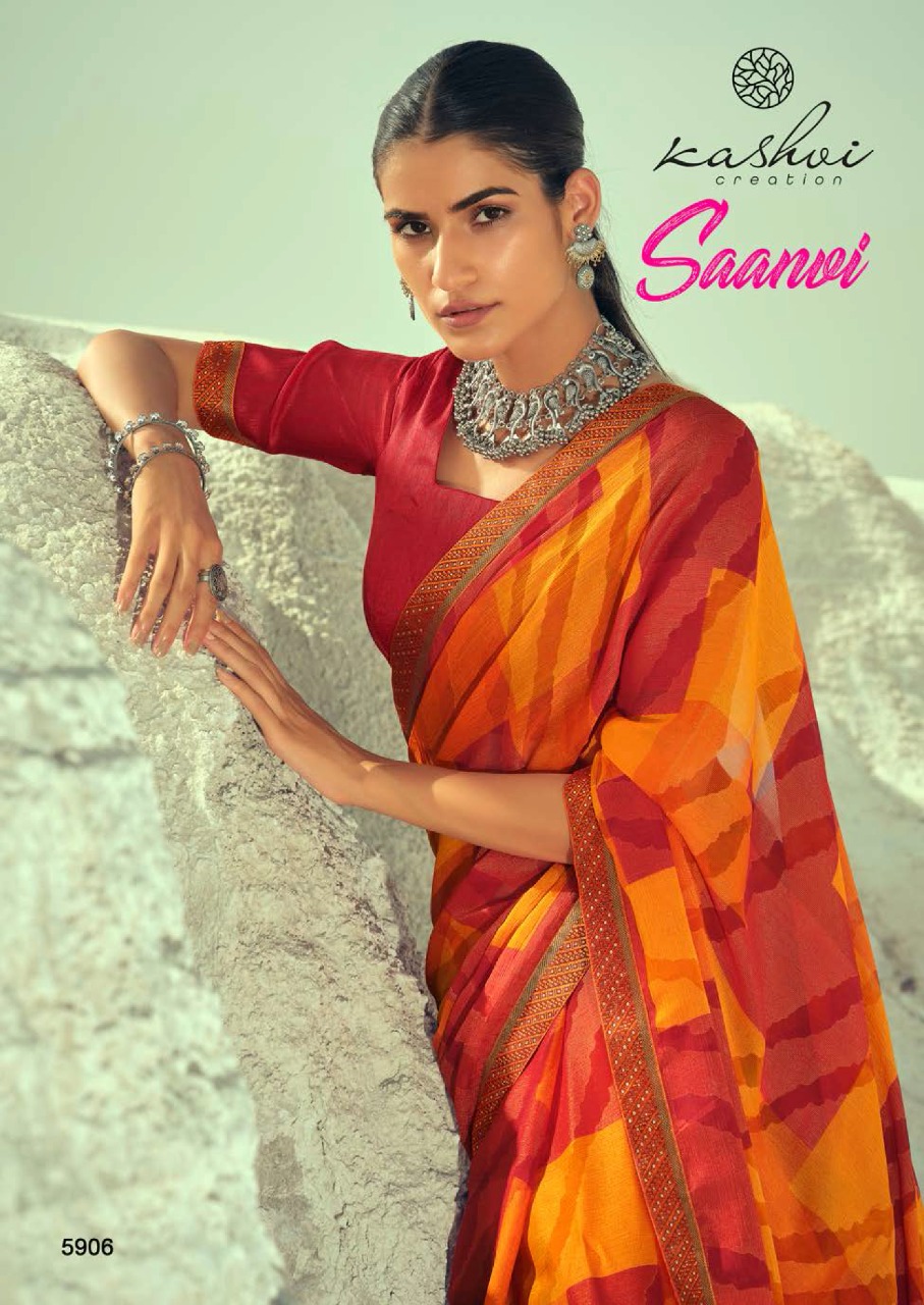 lt kashvi creation saanvi shiffon gorgeous look saree catalog