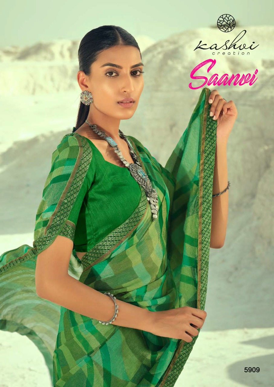 lt kashvi creation saanvi shiffon gorgeous look saree catalog