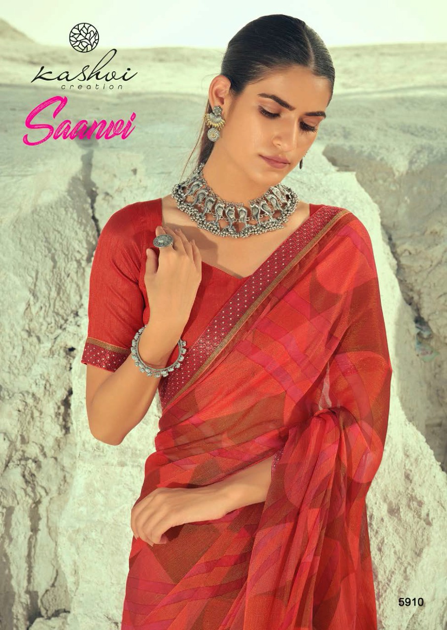 lt kashvi creation saanvi shiffon gorgeous look saree catalog