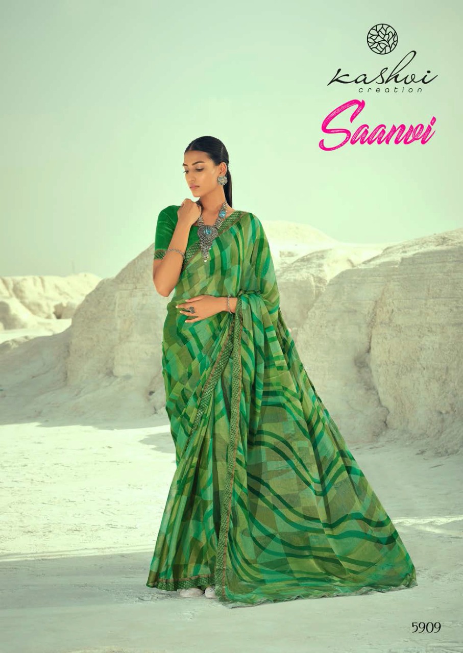 lt kashvi creation saanvi shiffon gorgeous look saree catalog