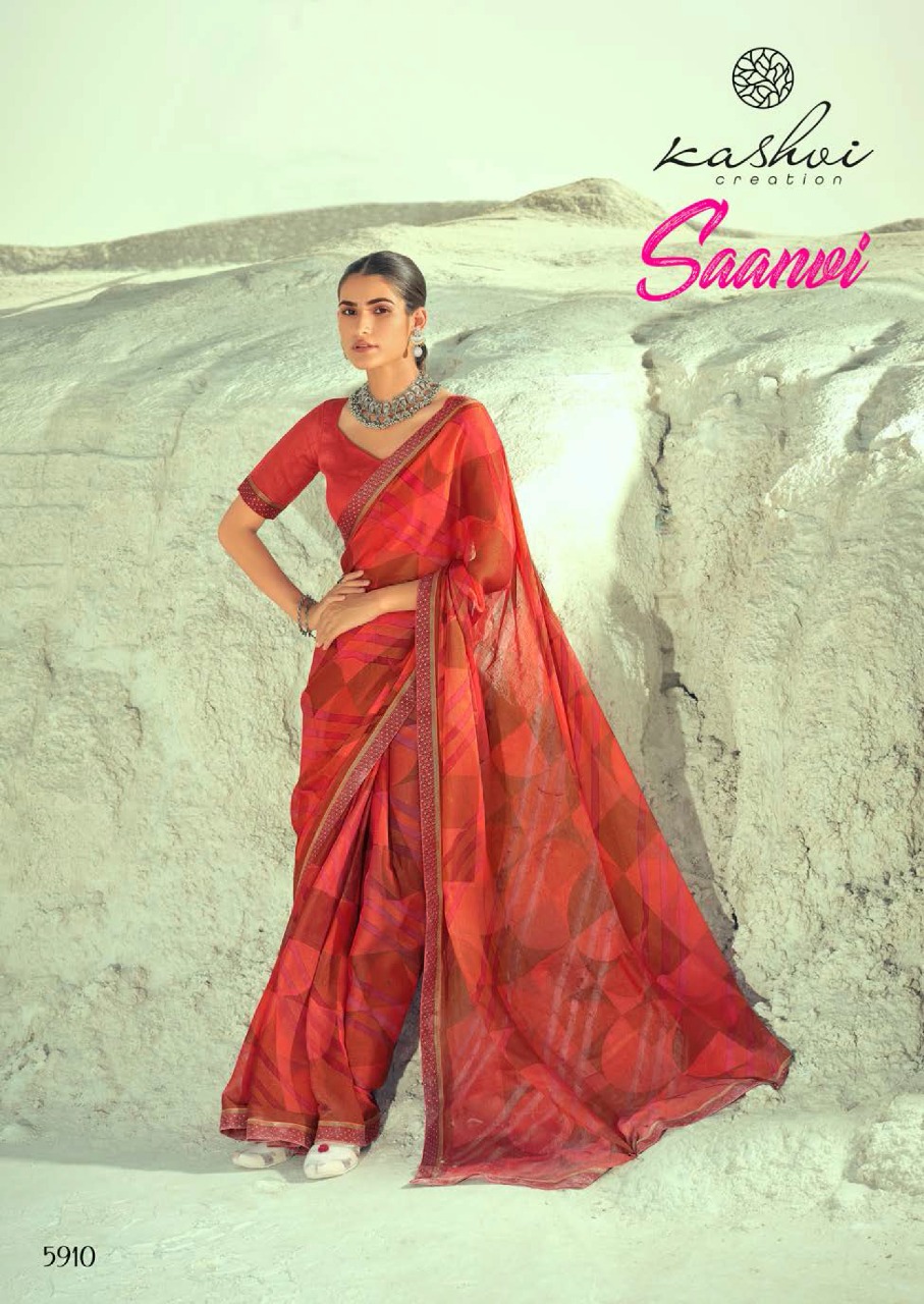 lt kashvi creation saanvi shiffon gorgeous look saree catalog