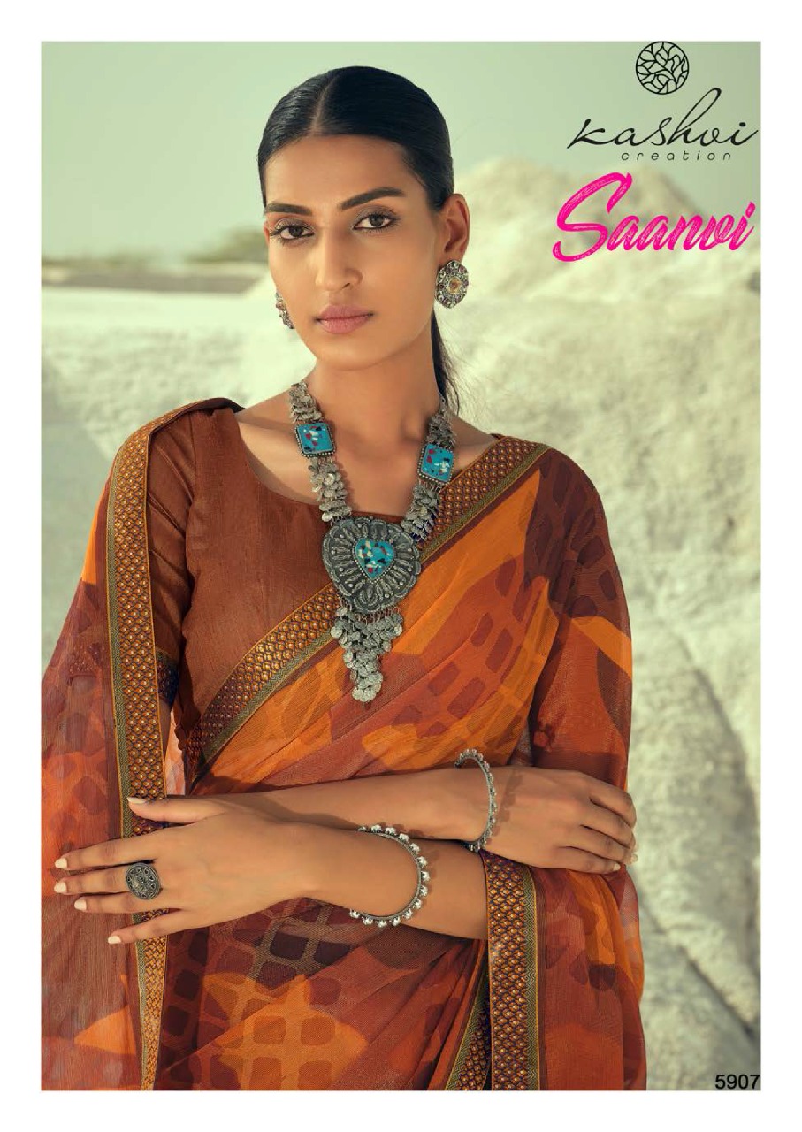 lt kashvi creation saanvi shiffon gorgeous look saree catalog