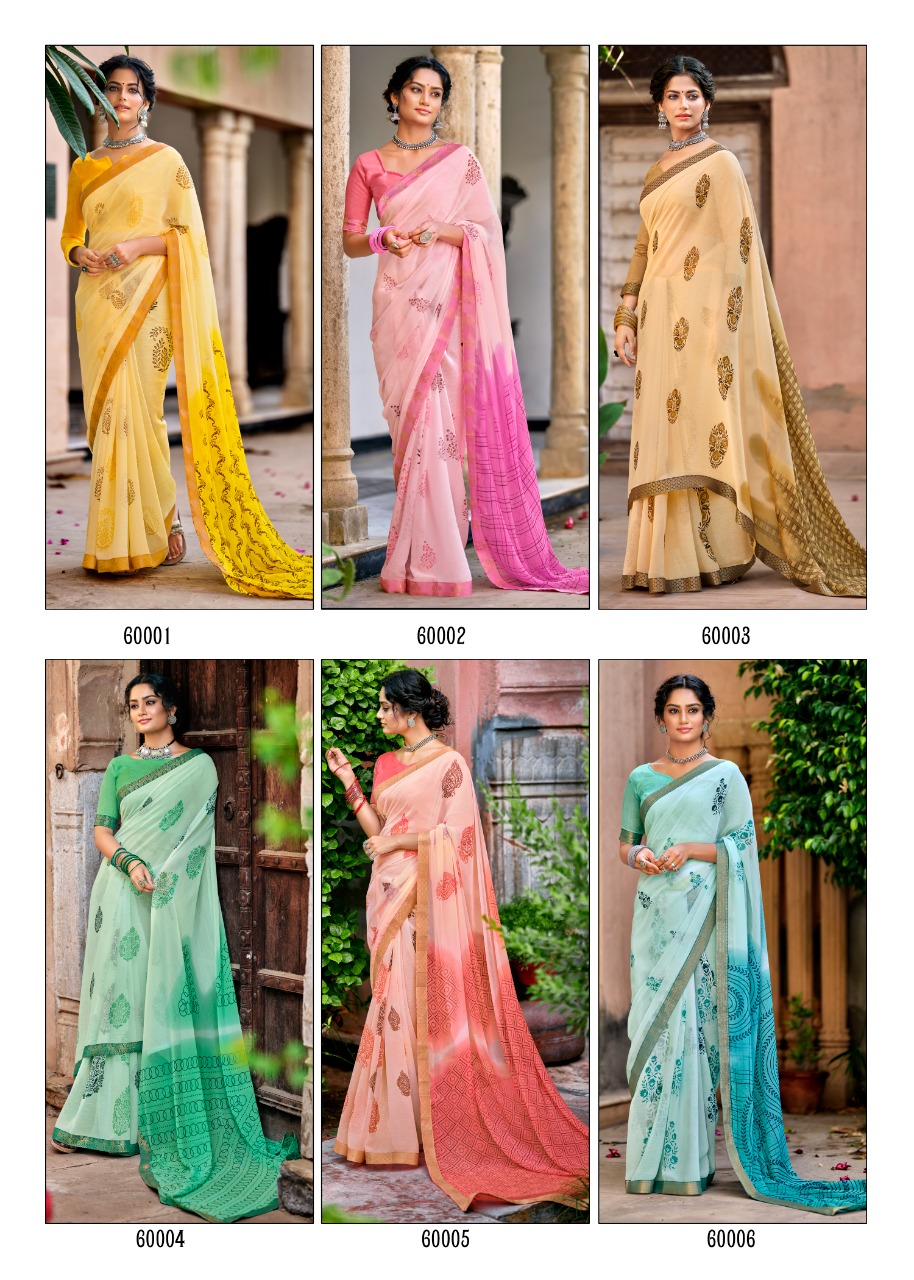 lt kashvi creation antara shiffon exclusive print saree catalog