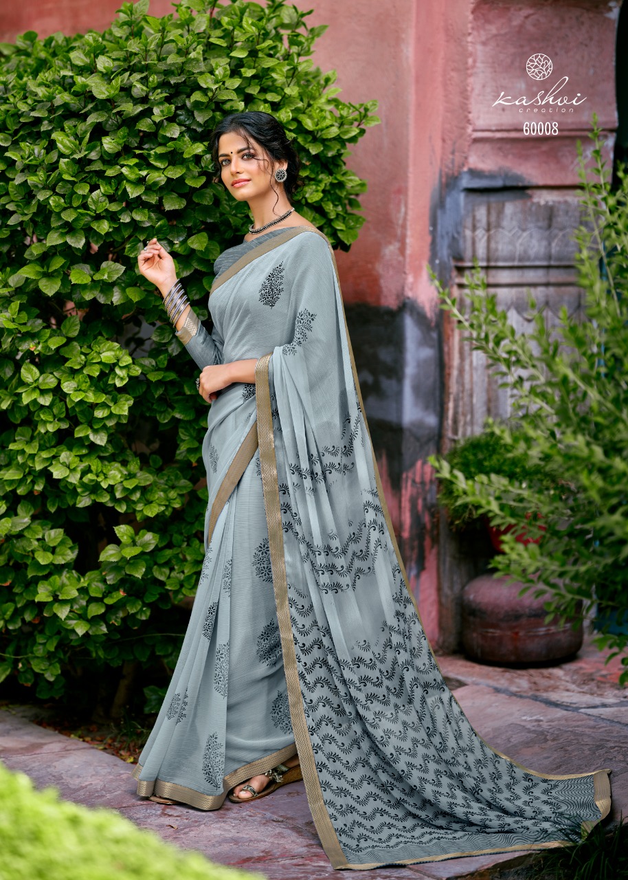 lt kashvi creation antara shiffon exclusive print saree catalog