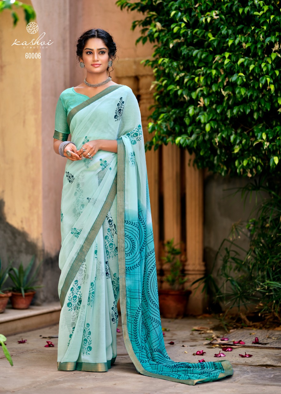 lt kashvi creation antara shiffon exclusive print saree catalog