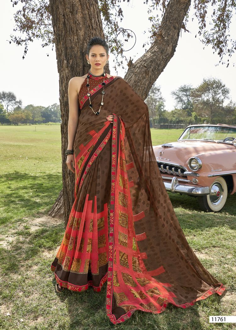 vallabhi prints gulaal georgette gorgeous look saree catalog