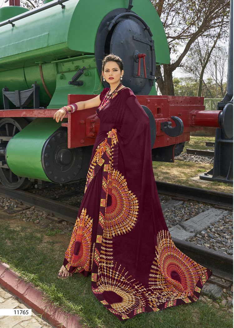 vallabhi prints gulaal georgette gorgeous look saree catalog