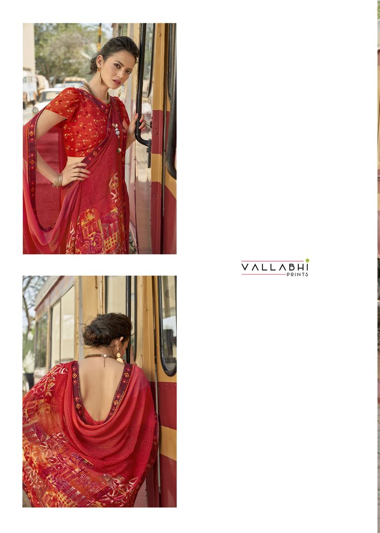 vallabhi prints gulaal georgette gorgeous look saree catalog