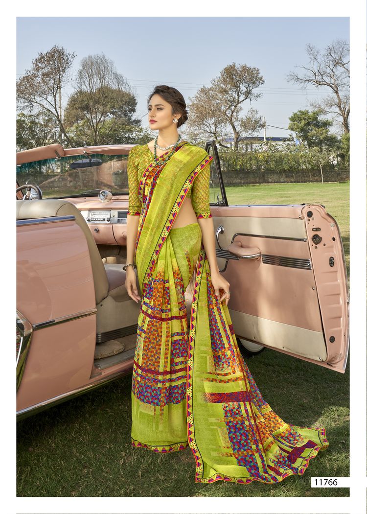 vallabhi prints gulaal georgette gorgeous look saree catalog