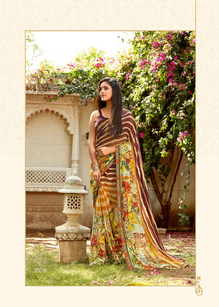 vallabhi prints  weightless regal print saree catalog