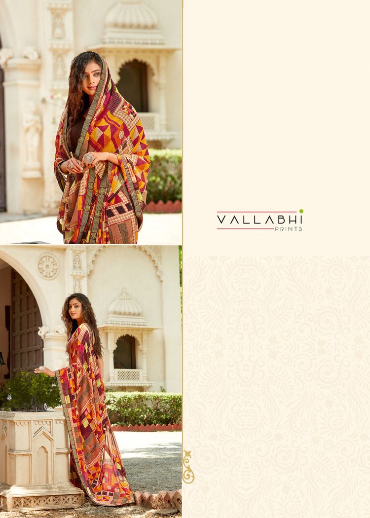 vallabhi prints  weightless regal print saree catalog