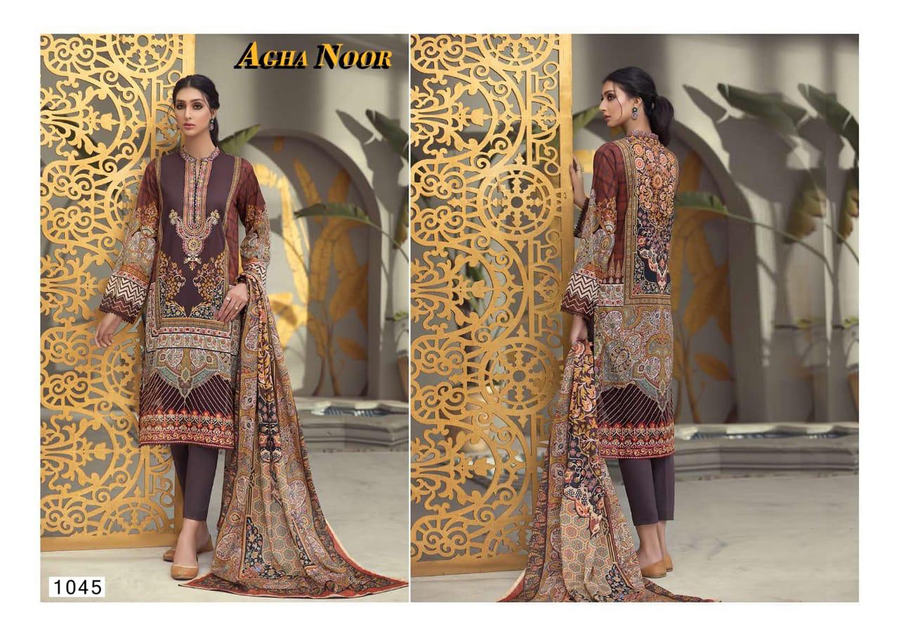 agha noor vol 4 cotton regal look salwar suit catalog