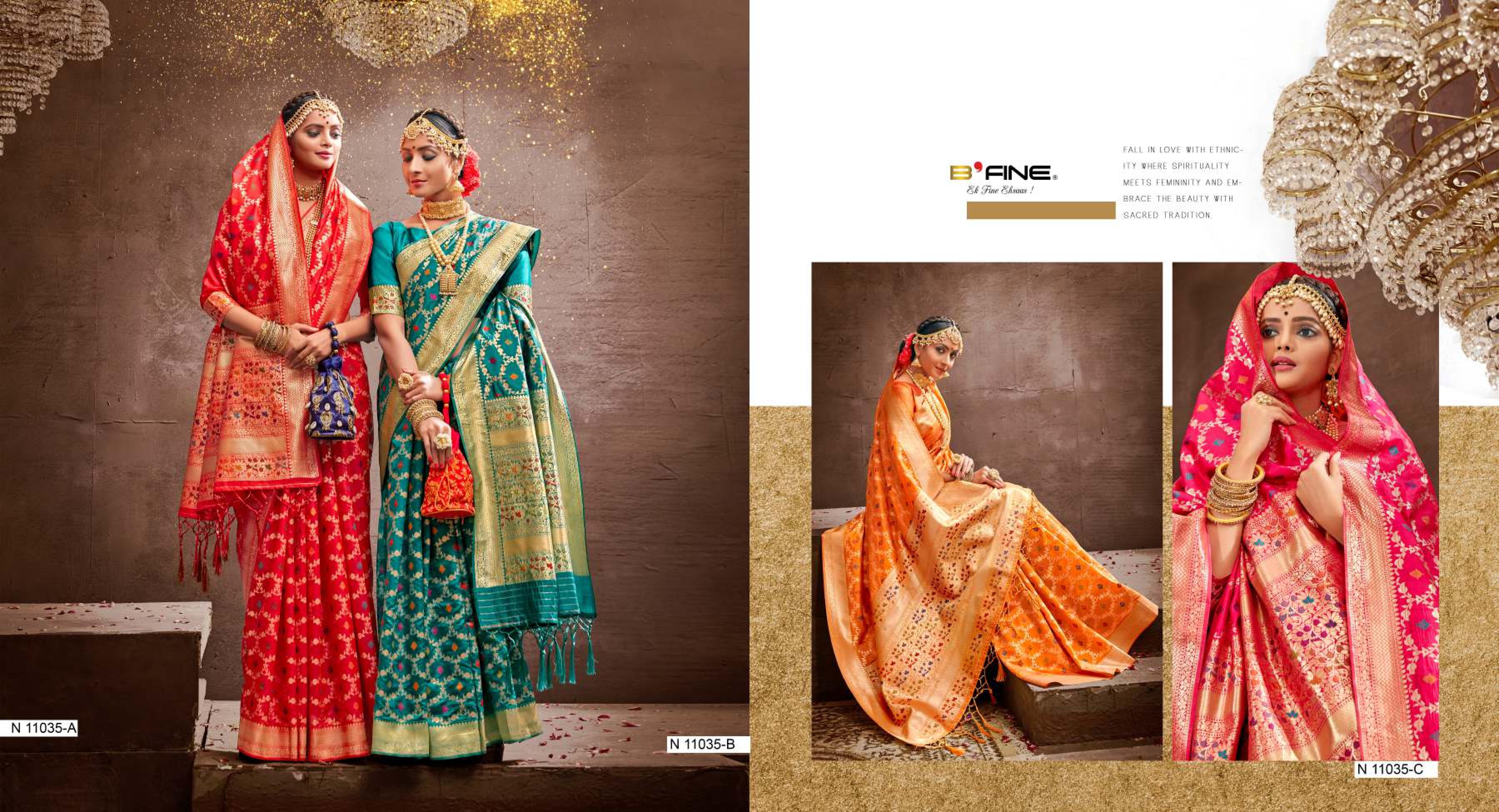 b fine art of banaras silk elegant saree catalog